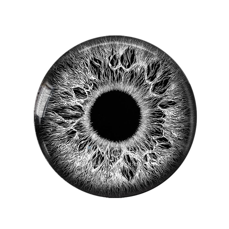 5 Paare/Beutel 14 mm Augenchips, geeignet für Bly das Puppe, superdünne Pupillen-Glascabochons, DIY-Zubehör, Großartikel Ich bin: Weiß