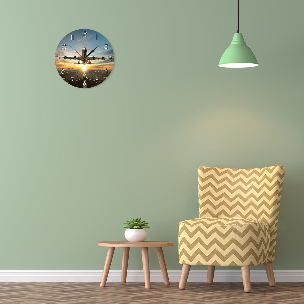 Aircraft Flight Home Decor Wall Clock Aviation Route Acrylic Wall Clock Quartz Silent Modern Airline Custom Wall Watch