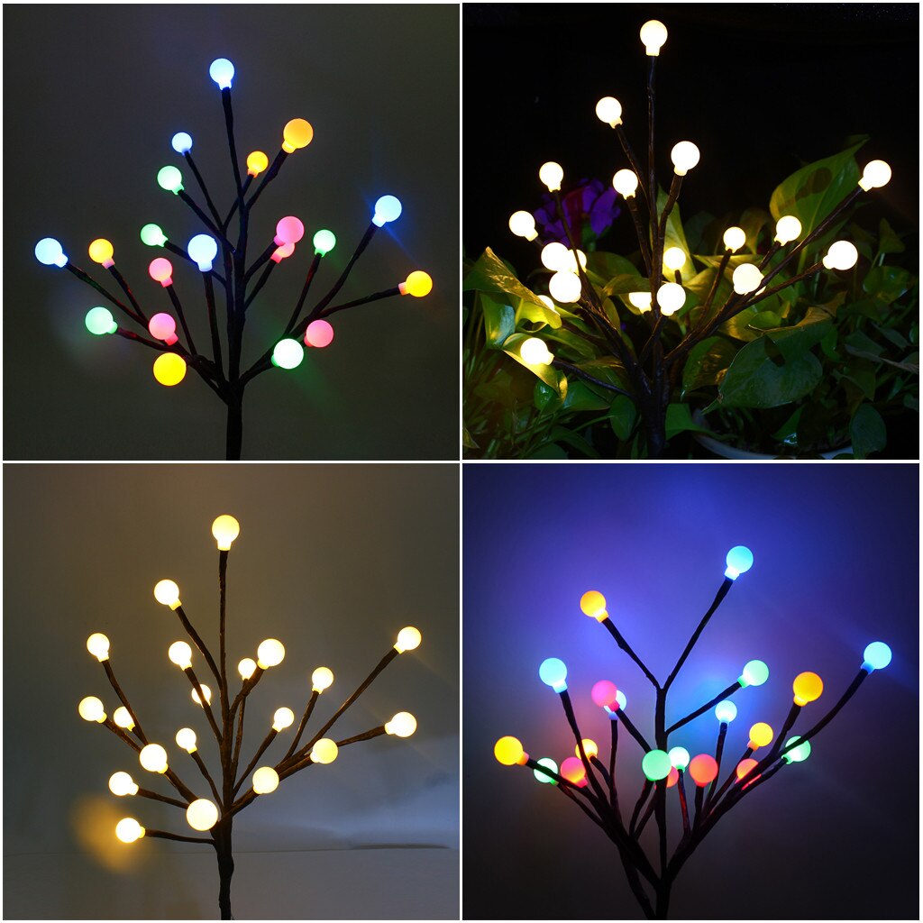 20 heads Led Solar Power Tree Light Yard Lawn Landscape Lamp Decor Outdoor Garden Courtyard Christmas Decoration Solar Light