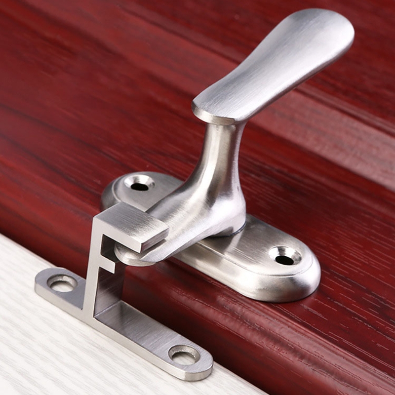 Sliding Window Door Handle Flush Pull Push Plate Silver Handle for Kitchen Bathroom Closet Furniture Composite