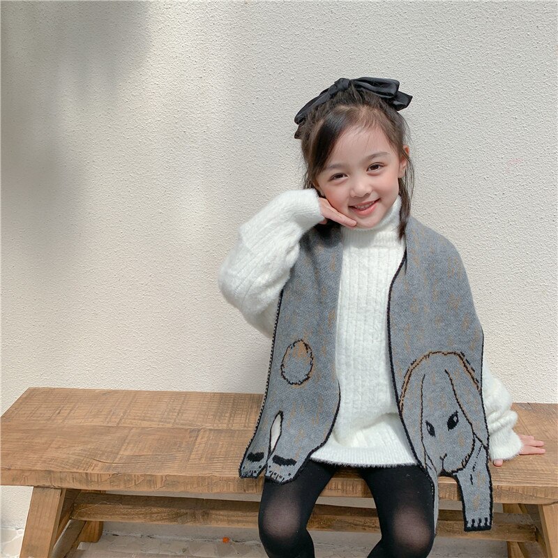 Kids Boys Girls Scarf Winter Warm szalik Children Scarves Cute Cartoon Animals Long Knitted Scarf шарф детский Accessories