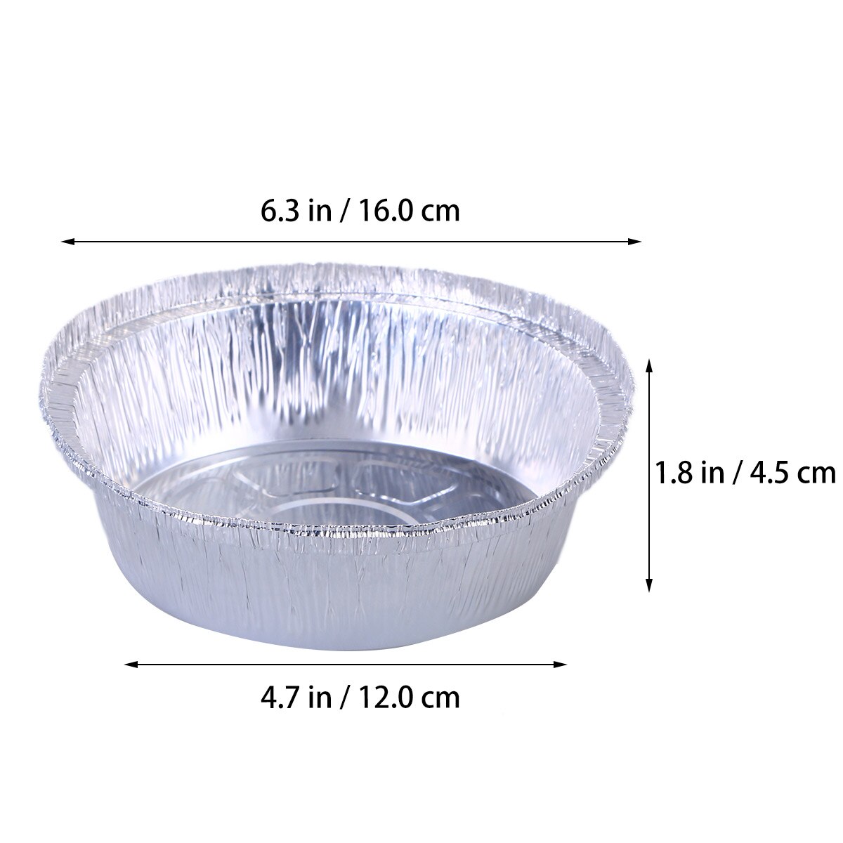 10 Pcs 6 Inch Ronde Vorm Wegwerp Duurzaam Aluminiumfolie Plaat Nemen Pannen Ideaal Voor Maaltijden Prep, taarten, Gebak, Vlees (Geen Deksels)