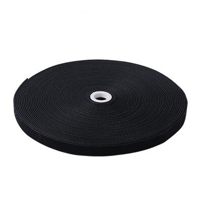 1 Roll 1 Cm * 1 M Kleur Magische Lijm Zelfklevende Tape Band Hoepel Lus Band Klittenbandsluitingen Sluiting tape Scratch Roll Bevestiging Tape: Black 1m