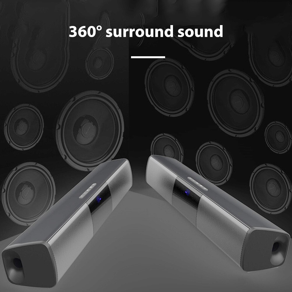 Wireless TV Soundbar Bluetooth Sound Bar TV Speaker Subwoofer for TV PC Smartphone Tablet