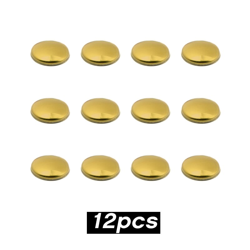 12pcs Univeral Car Door Lock Screw Protector Cover Accessories For Toyota avensis auris hilux Corolla Camry RAV4 Prius Hilux TRD: golden