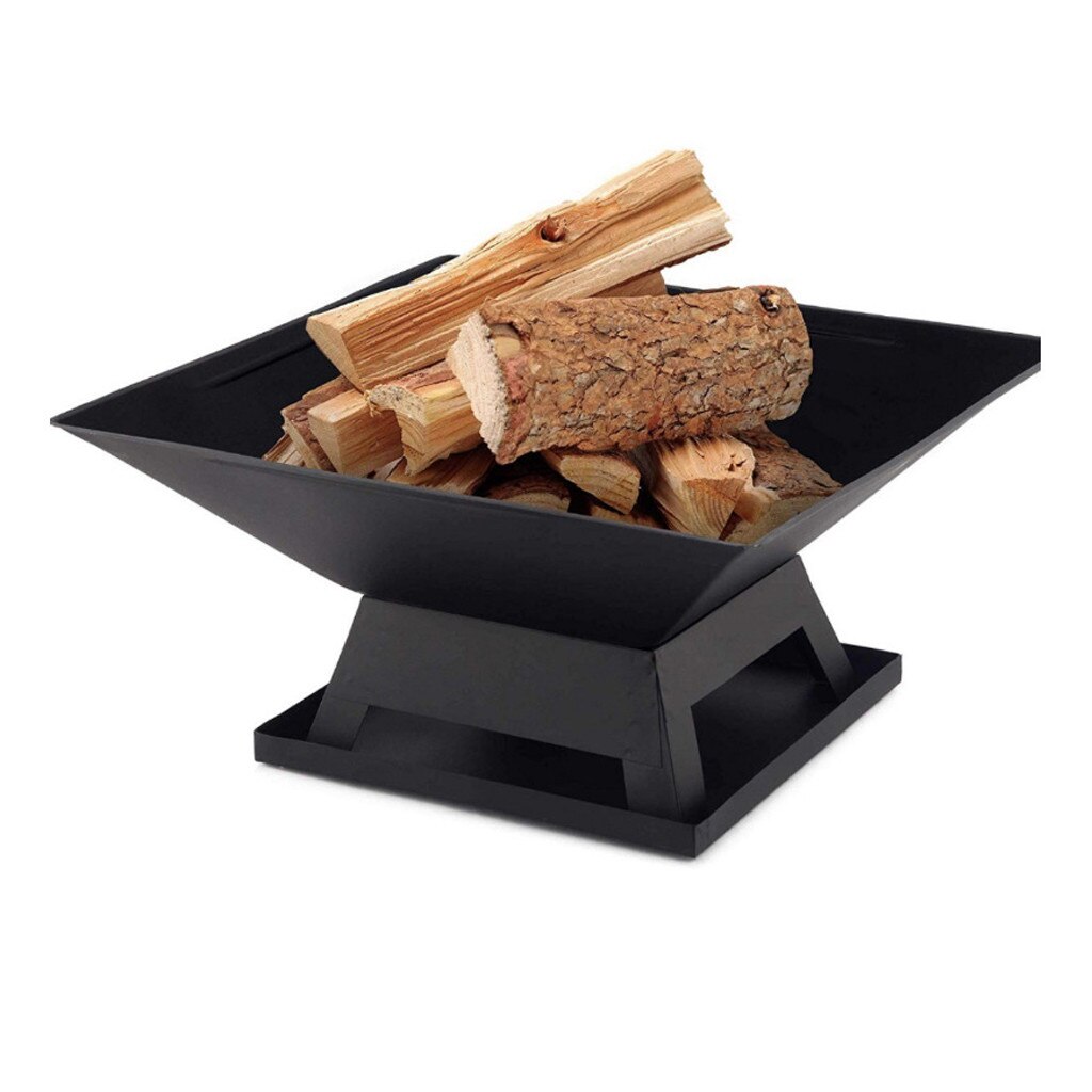 40#  utendørs firepit-steelbbq grille holdbart stål til bakgårdshage beachescamping bærbar enkel grille