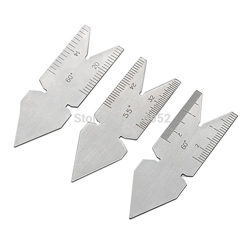 55 degree 60 degree Inch Metric Screw Thread Pitch Gauge Center GaugeThree specifications 3pcs/lot