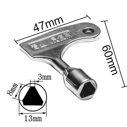 1PCS HSR/Metro Trains Triangle Key Lock Elevator Door Key Multifunction Electric Cabinet keys Universal Cross Key Trash Bin Key: Size D