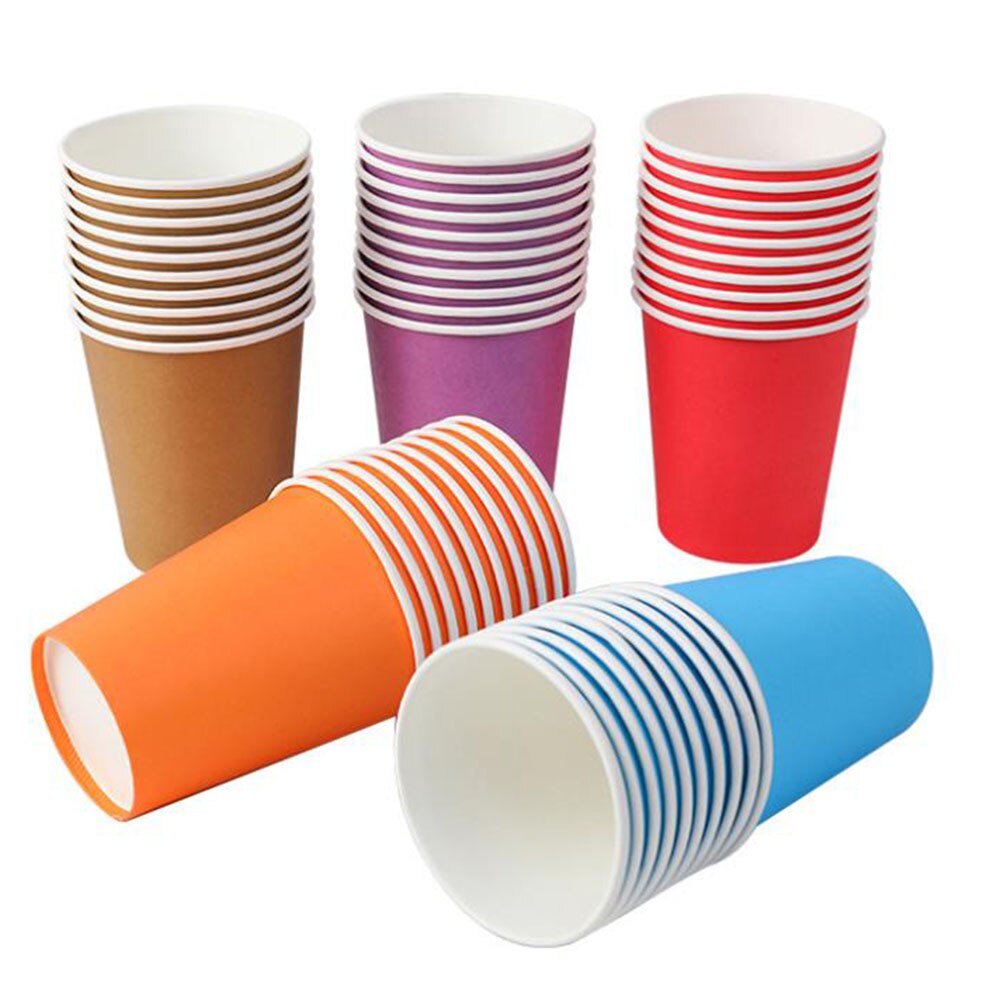 10 sztuk/zestaw jednokolorowe kubki jednorazowe 250ML papier typu kraft sok kubek do mleka środowiskowe zdrowie zaopatrzenie firm