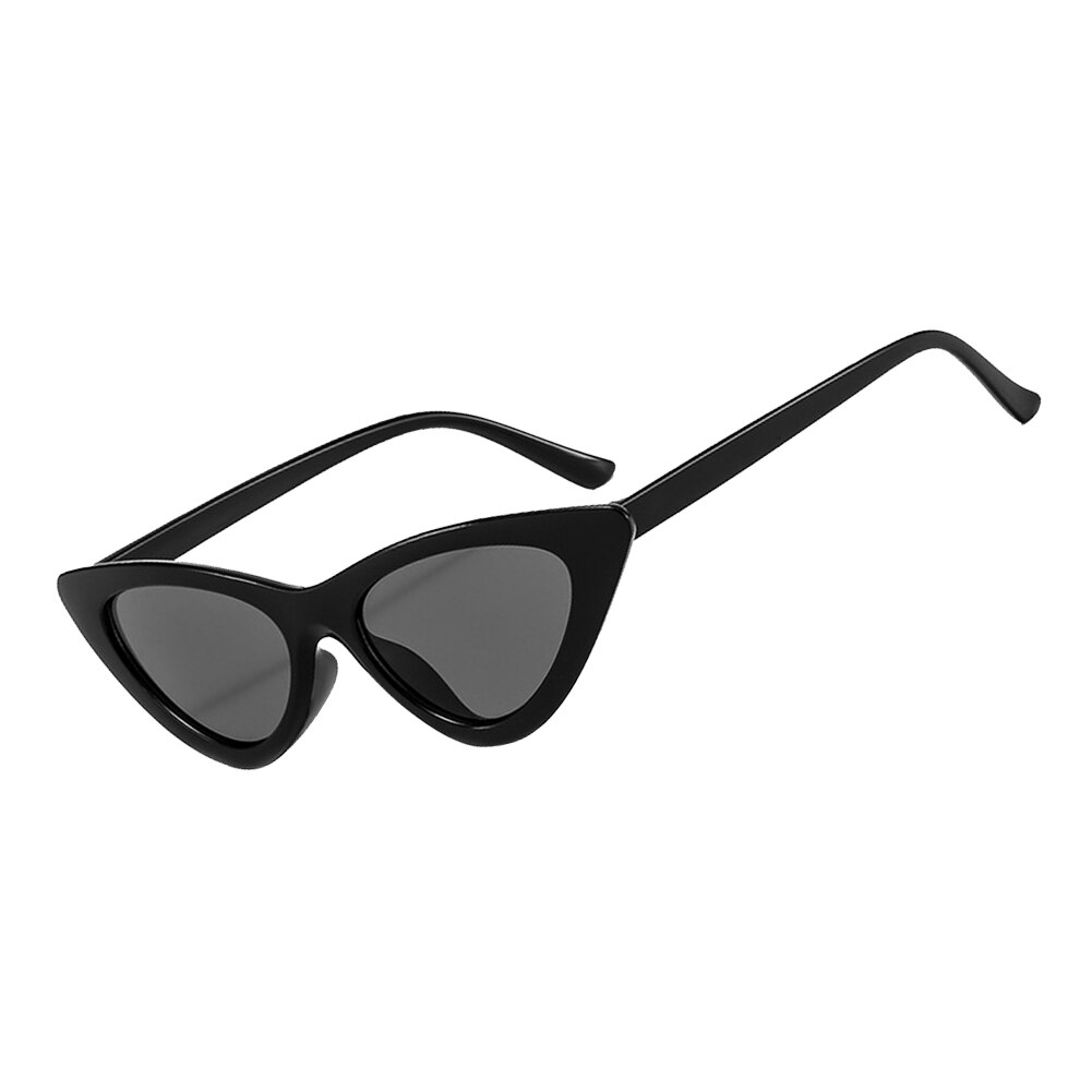 Cat Eye Zonnebril Goggles Vrouwen Sexy Driehoek Retro Kleine Zonnebril Mannen Eyewear Vrouwelijke UV400 Fietsen Vissen Zonnebril: Black