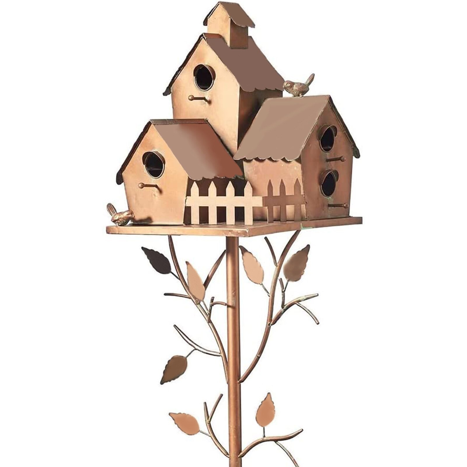 Birdhouse Garden Stakes Bird's Nest Waterproof Rust-proof Outdoor Long-lasting Beauty Metal Multi-size Resting Place For Birds