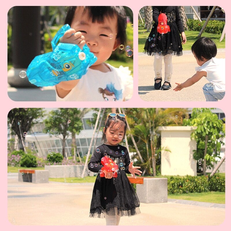 Elektryczna maszyna robić baniek mydlanych nadgarstków kolorowa bańka dynamiczny efekt muzyczny fajne oświetlenie automatyczne bulgotanie dzieci zabawki robić zabawy na zewnątrz dzieci Bi