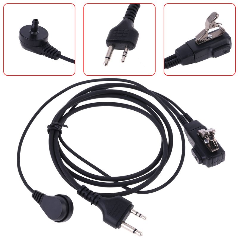2spillo aria acustico Tubo Auricolare Mic Auricolare PTT per Midland Alan GXT650 LXT80 G6 G6DD