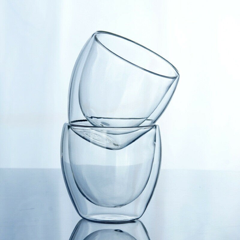 150-450ml copo dobro da parede copo de vidro de café chá isolado caneca copo de espresso vinho cerveja vidro claro