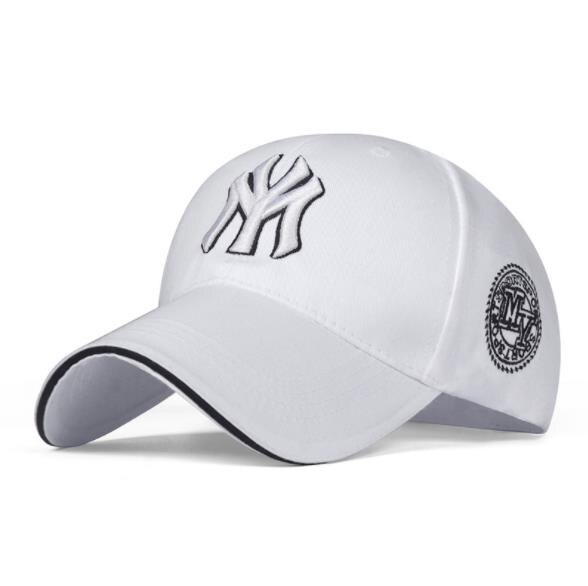 Boné de beisebol ajustável, chapéu da moda com três dimensões, chapéu de pai, homem, mulher, verão, viseira: WHITE