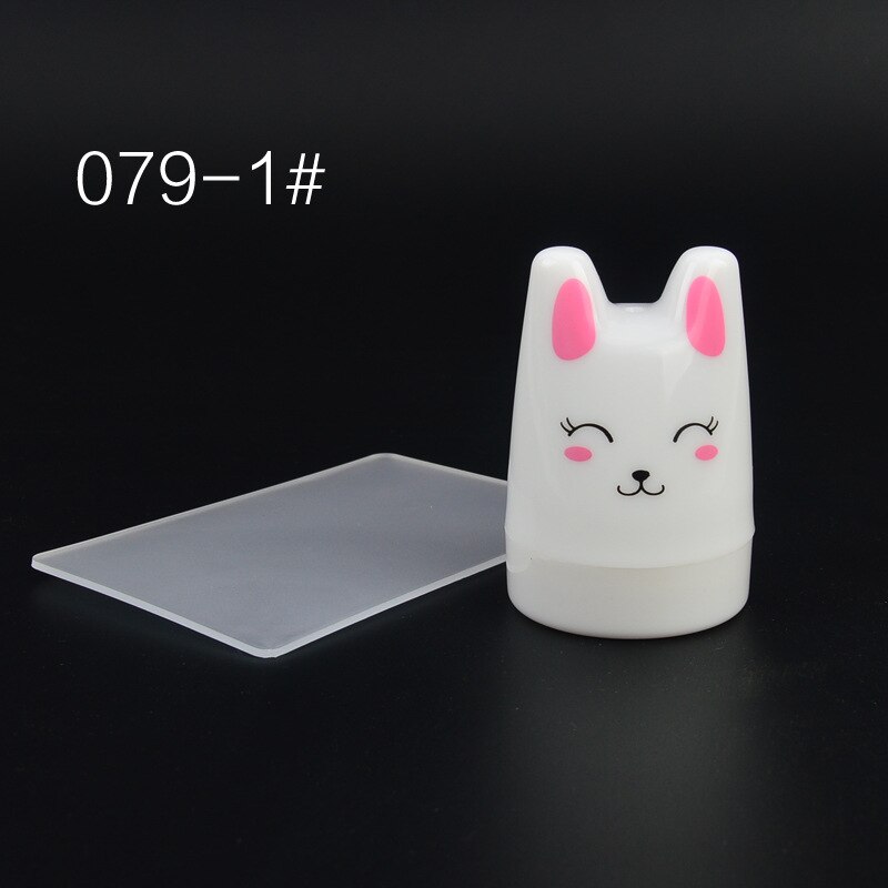 Negle stamper klar silikone stamper gelé nail art stamping plade skraber sæt polish transfer manicure skabelon værktøj tilbehør: 1