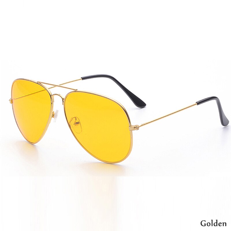 Pilot nattesynsbriller som kjører gul linse klassisk anti-refleks sjåførsikkerhetsbriller for menn og kvinner: Gull