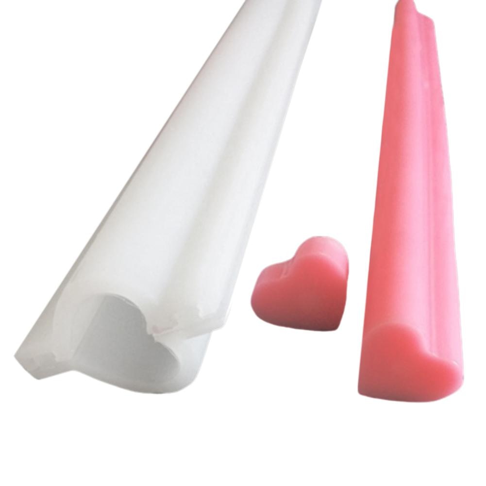 Random Color DIY Handmade Silicone Soap Molds Various Shapes Tube Shape Heat-resistant Baking Mold Kitchen Home Soap Making: Heart
