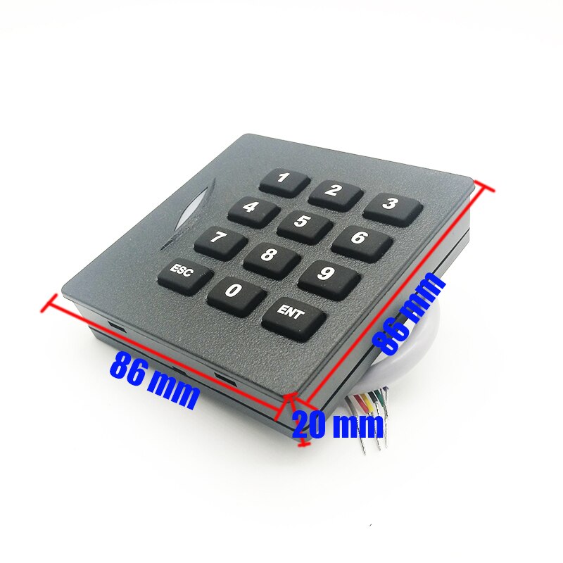 KR102E Rfid Toetsenbord Kaartlezer Toegangscontrole Kaartlezer Waterdicht 125 Khz Id-kaart wiegand 26 Reader