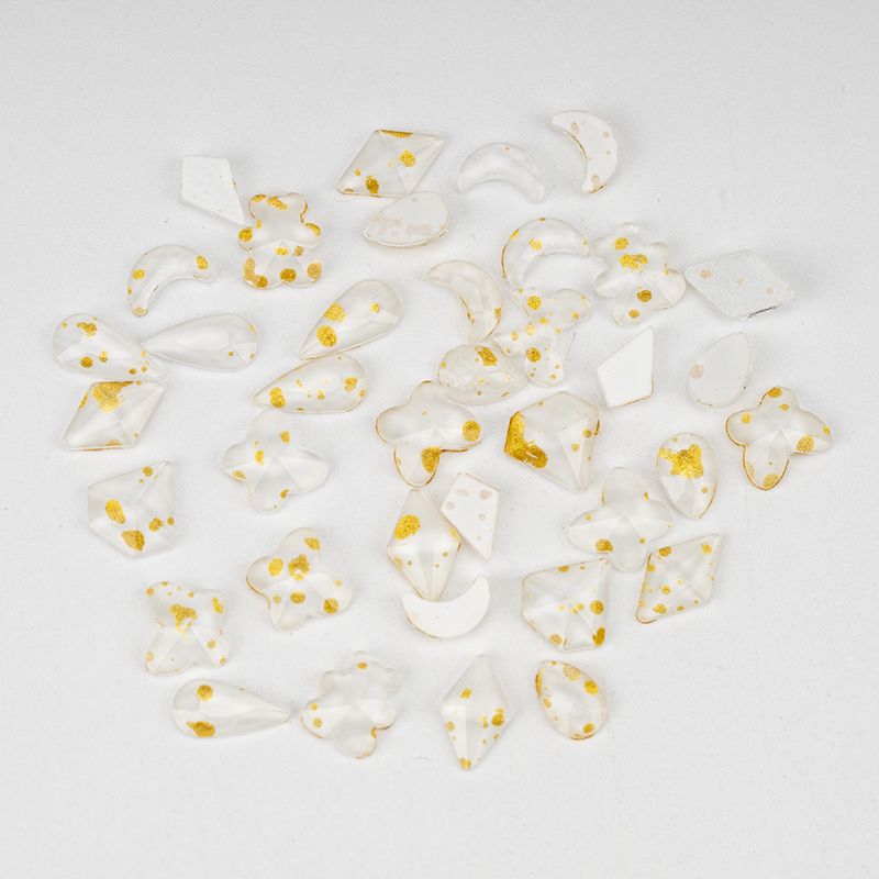 VDD 100 stuks glas nail art steentjes plaksteen strass glitter kristal strass gemengde vorm diamant glanzende doe-het-zelf ambachten decoratie