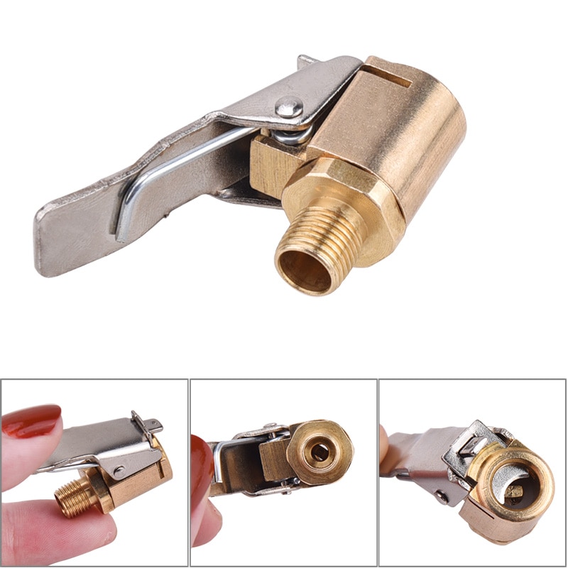 Tire Valve Air Chuck Autoband Quick Release Adapter Connector Messing Clip-On