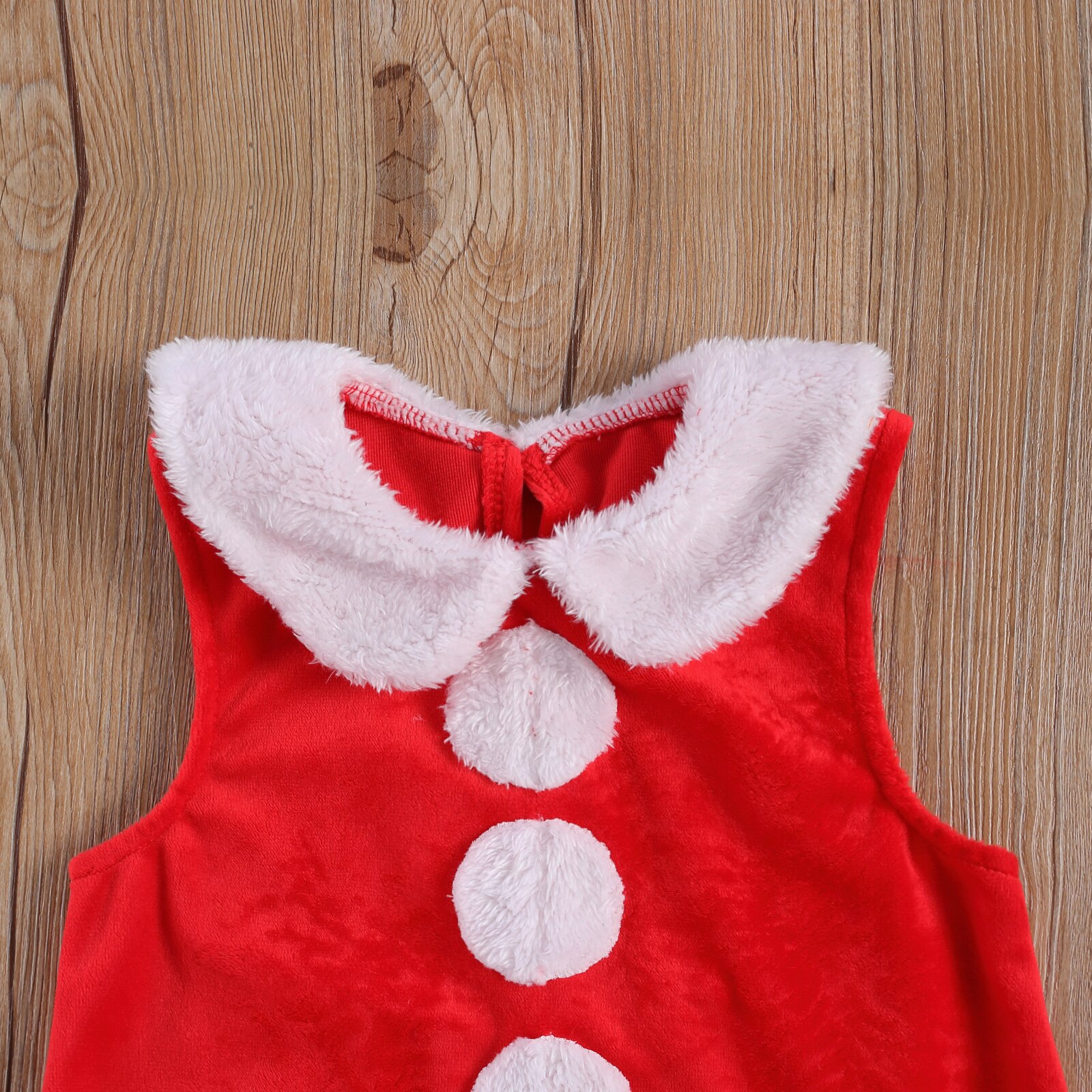 2 Stuks Christmas Party Baby Meisjes Jongens Vest Tops Kleding Kraag Fleece Mouwloze Tops + Hoed 2 Stuks Peuter Infant kostuums 0-3Y