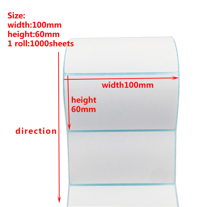 100mm Width Multiple Size Thermal Labels Paper Roll Stickers White Blank Labels For Thermal Label Self-Adhesive Paper Stickers: pink