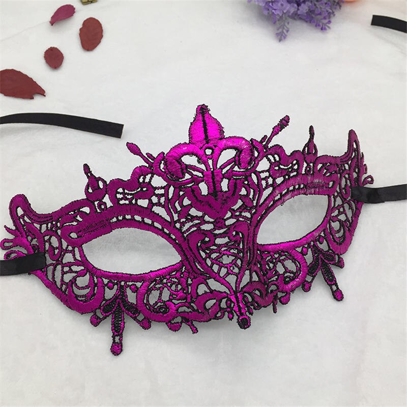 Masques mascarade ajourés en dentelle pour dames | Masques pour bal d'halloween, demi-masques de fête, fournitures de fête, noir blanc #30: TZ