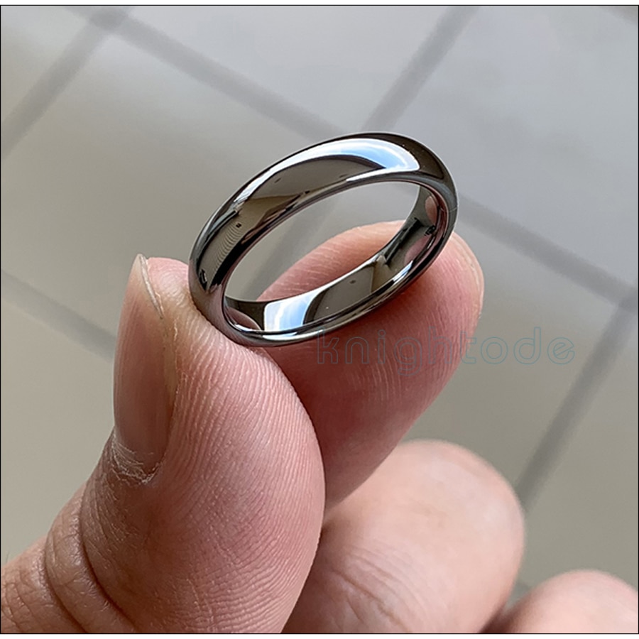 4Mm Womens Ring Tungsten Carbide Wedding Band Mode Liefhebbers Classic Engagement Ring Dome Gepolijst Comfort Fit