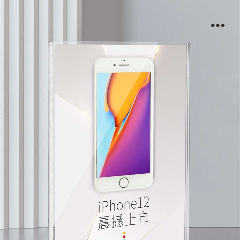 Acrylic A4 Standing Display Stand Desktop Advertising Price Brand Double-sided Transparent Menu Price Catalog Customization