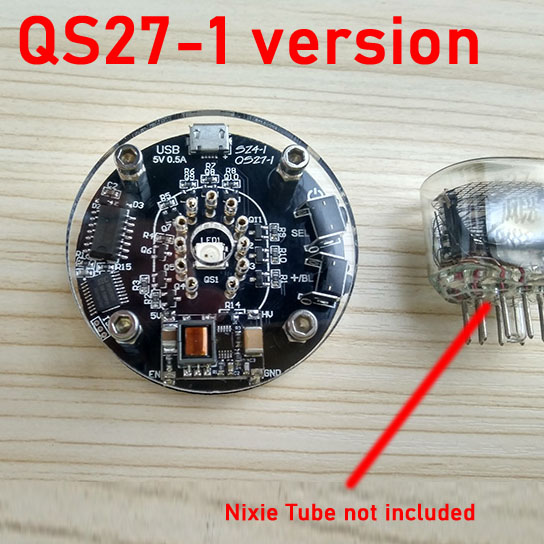 1x Enkele Buis Nixie Klok Voor QS30-1 In-12 In-14 In-18 QS18-12 QS27-1 In-8 In-8-2 Z 568M Gloeibuis In12 In14 Digitale Buis: Roze
