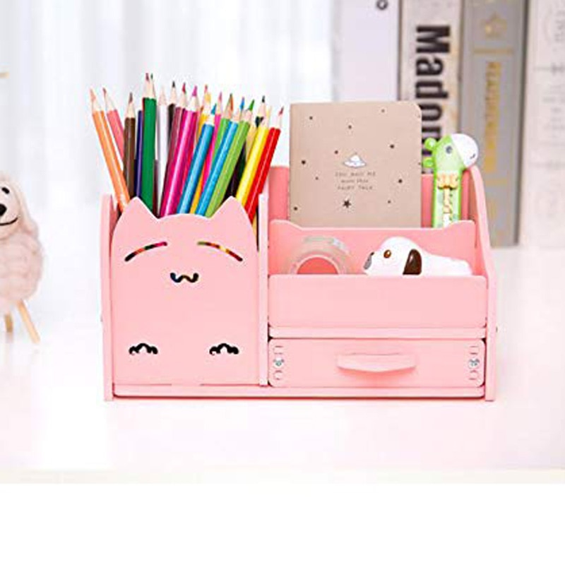 Multi-Function Student Desk Organizer Pen Holder Pen Organizer Cute Stationery Holder For Girl Children