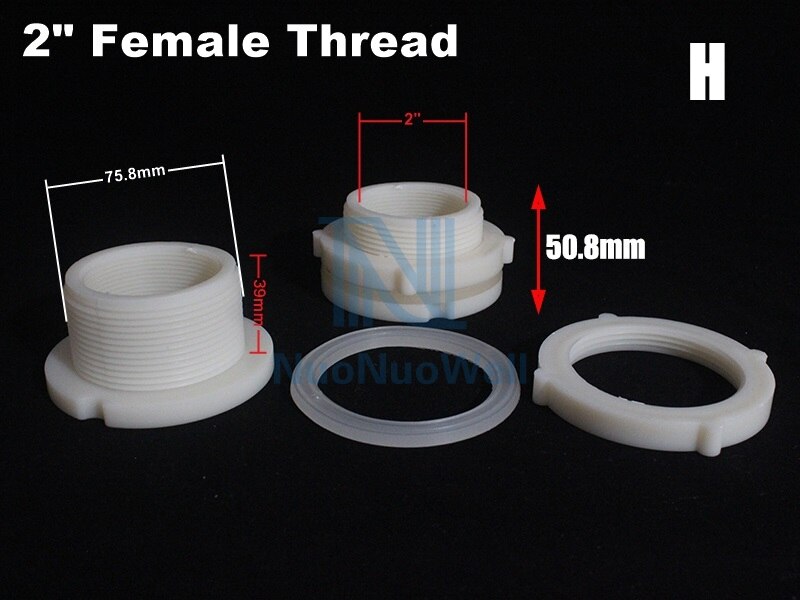 Plastic Water Tank Connectors Fish Tank Accessories Pool Bucket Inner Outer Wire Adapter Drainage Aquarium Bulkhead Joints: H