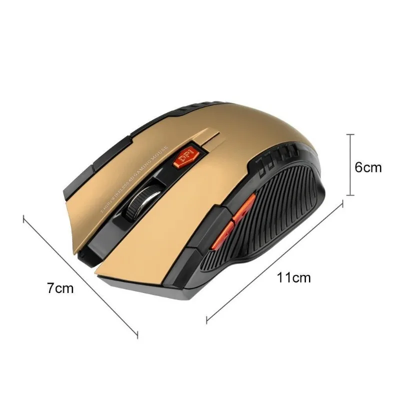 2,4 GHz draadloze optische gamemuis voor pc-laptopcomputer USB-ontvanger Mini draagbare muismuizen
