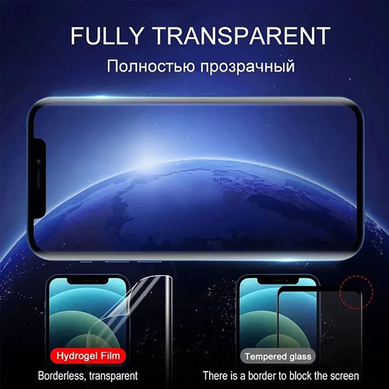Protector de pantalla de cobertura completa para iPhone 16E 16 15 14 13 12 Mini 11 Pro XS Max X XR SE 7 8 Plus, película protectora de hidrogel, 5 uds.
