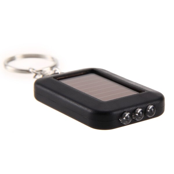 Lampe de poche porte-clés 3 LED clé solaire porte lumière de charge GADGET solaire 99 S0303 envoyé d'italie