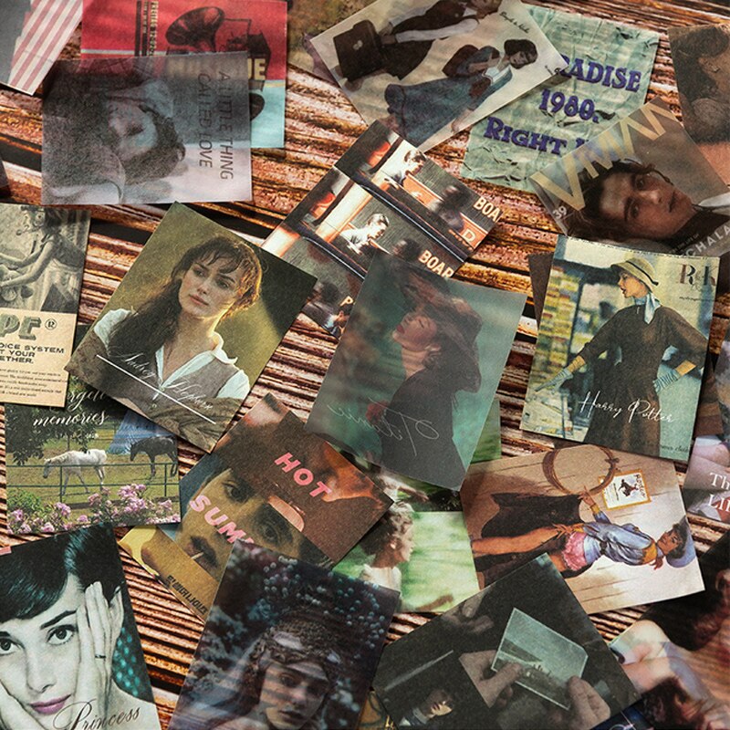 400 arkkia vintage elokuva metsä materiaali kirja tee itse koristeellinen paperi päiväkirja päiväkirja askartelu scrapbooking muistilehtiö muistilehtiö paperitavarat