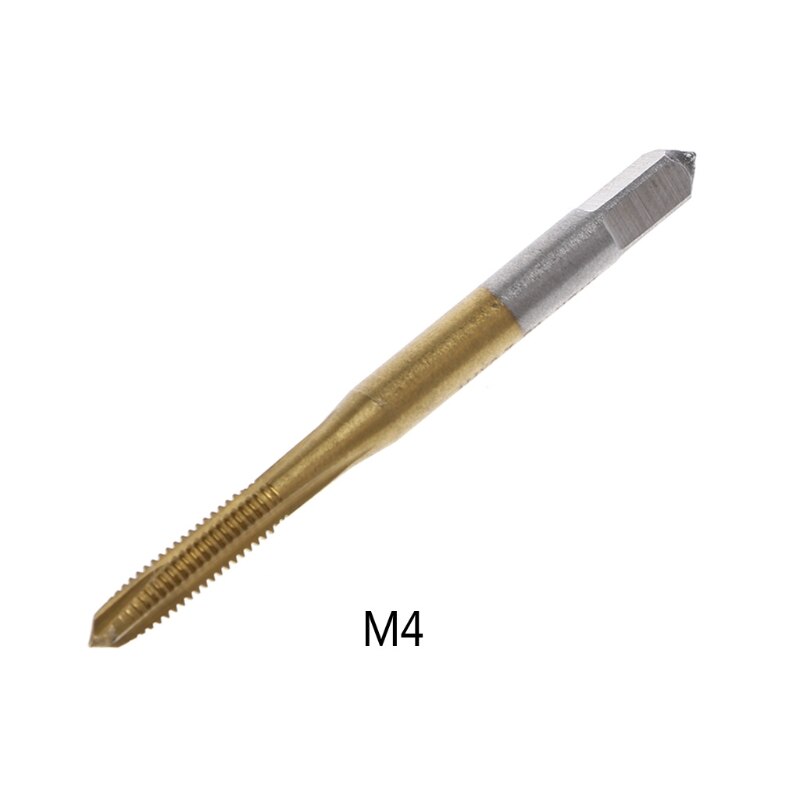 M2/M2.5/M3/M3.5/M4/M5/M6 Hss Metric Straight Fluit Draad Schroef Tap plug Tap: M4