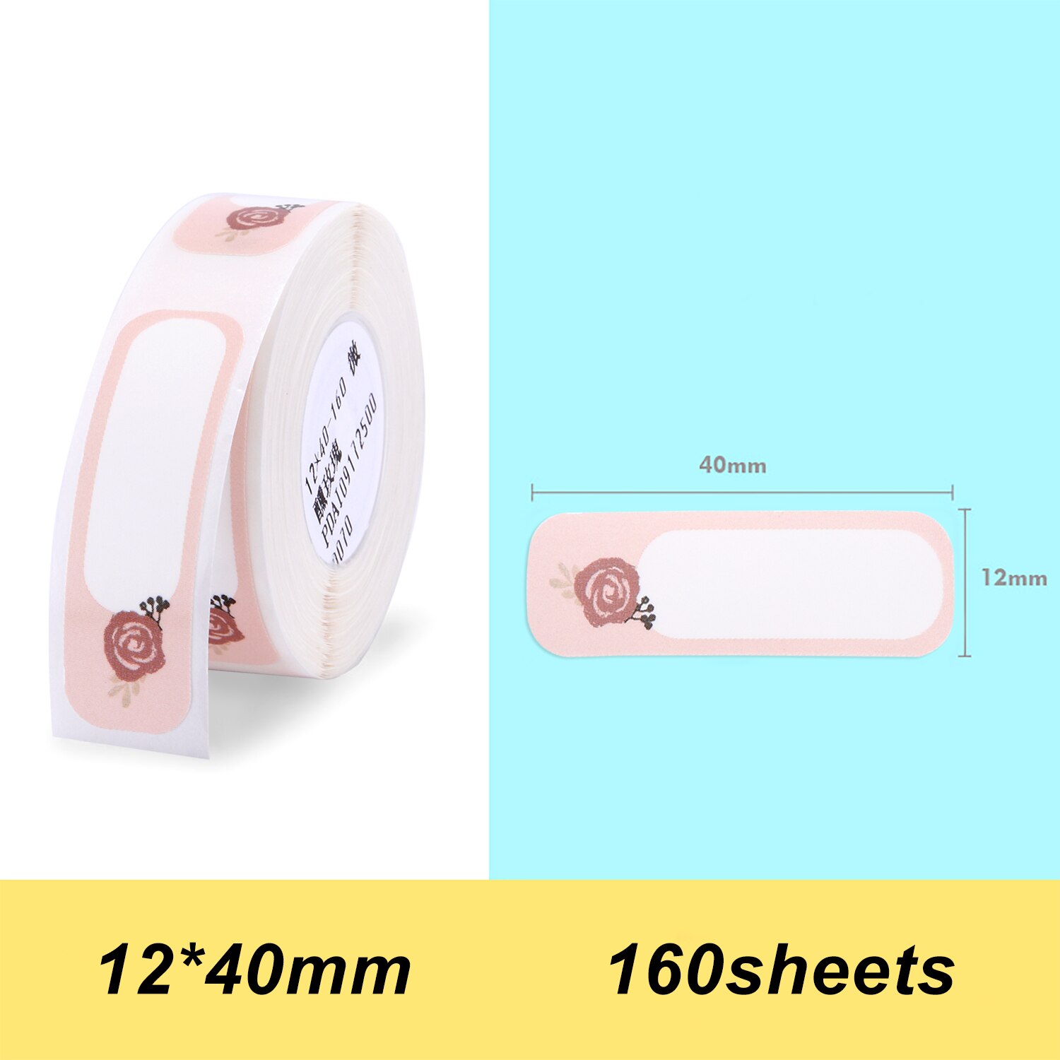 Stregkode pris størrelse navn blanke etiketter termoprint etiket papir vandtæt rivefast 12*40mm 160 stk/rulle washi tape: Marine blå