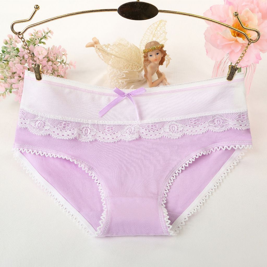 Bragas de encaje para niña, ropa interior para adolescentes de 10 a 16 años, lencería de algodón, 8 unids/lote