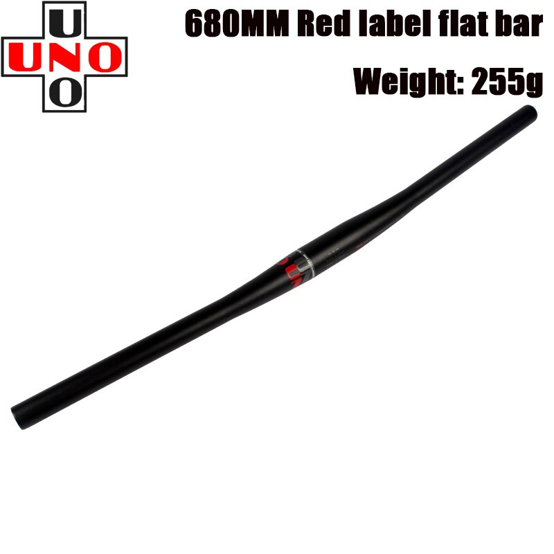 UNO-Manillar de bicicleta de montaña, 31,8 MM, 620/640/680/720/740/760mm, piezas de manillar plano: flat bar680MM red