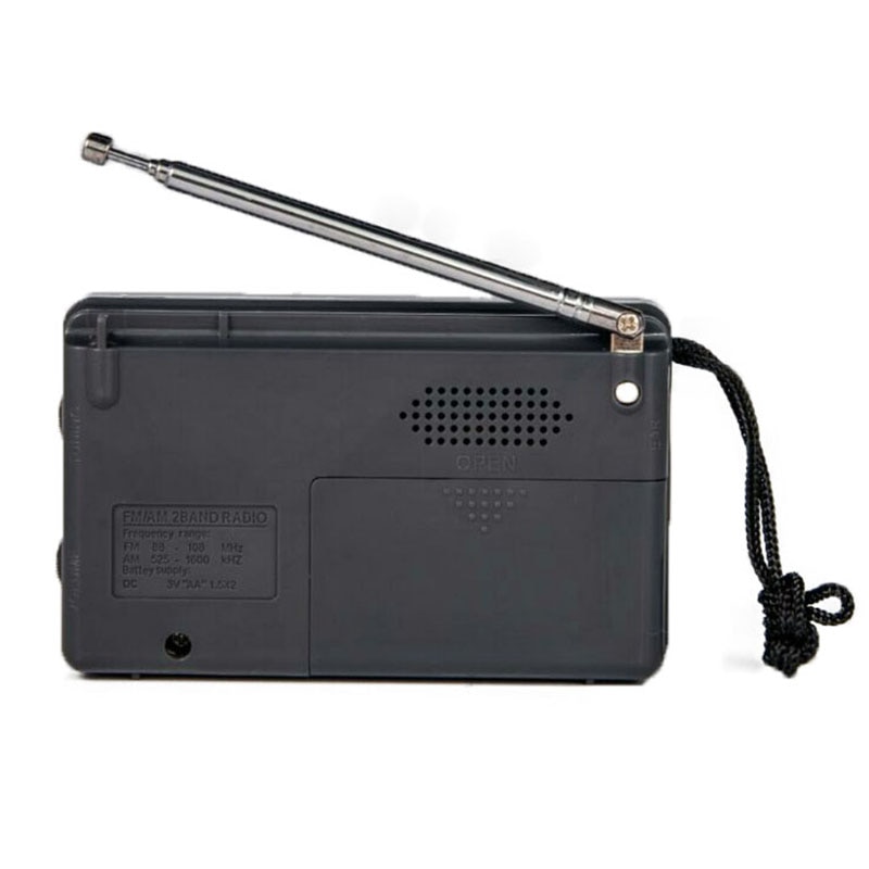 Bærbar radio am fm digital mini stereo  mp3 spiller højttaler teleskop antenne lomme håndholdt modtager woeld universal
