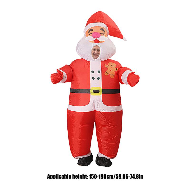 Christmas Inflatable Suit Santa Claus Adult Costume Unisex Christmas Costume Funny Props Blow Up Christmas Outfit For