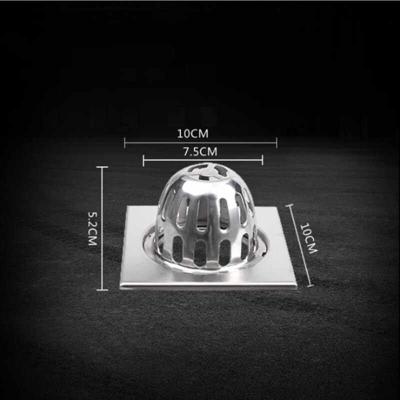 1 st Rvs Balkon Afvoerputje Vierkante Ronde Draad Tekening Rechte 90-110 Pijp Afvoerputje: C