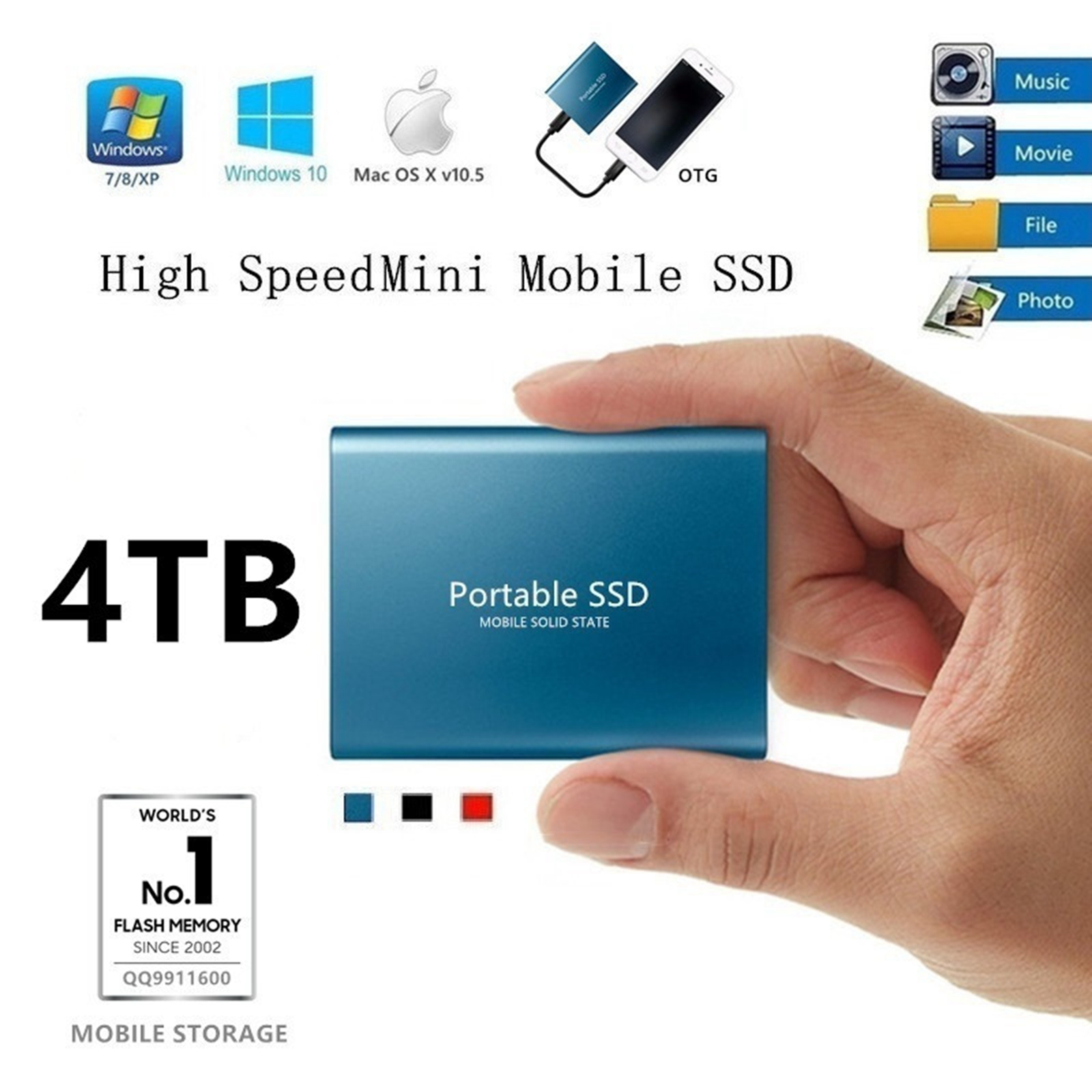 Usb 3.14tb ssd ulkoinen kiintolevy mobiili solid-state-kiintolevy pöytätietokoneelle matkapuhelimelle kannettavalle tietokoneelle nopea tallennus muistitikku
