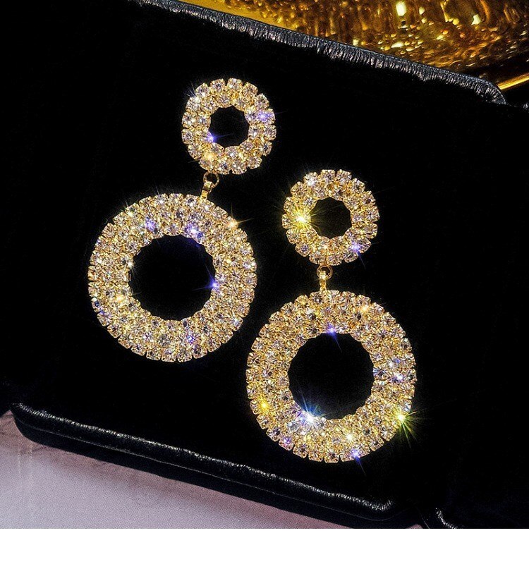 Stijl 925 Zilveren Naald Kristal Uit Oostenrijkse Voor Vrouwen Exquisite Rhinestone Earring Mode-sieraden