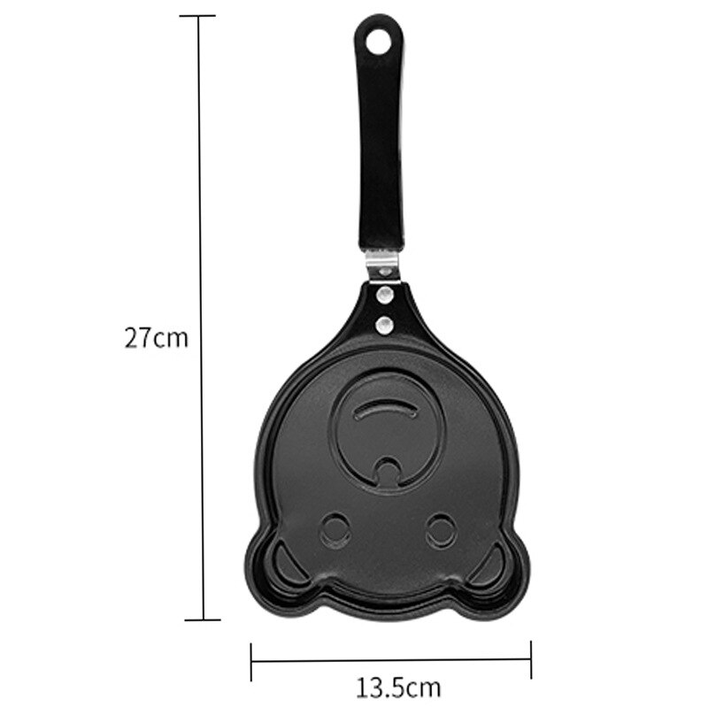 Mini Lovely Heart Shaped Pan Fried Egg Frying Pan Cook Pan Non-Stick Breakfast Skillet Love Omelette Pan: bear