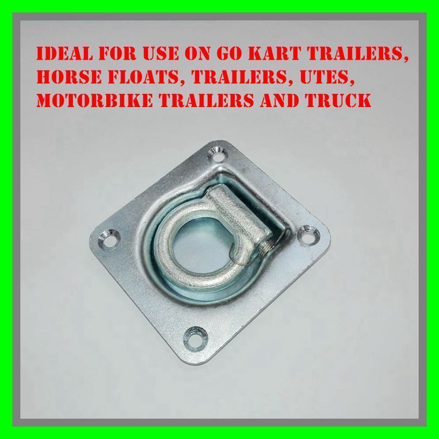 2X SJORREN D RING VERZINKT TIE DOWN PUNTEN ANKER UTE TRAILER dek ring, touw ring D ring anker trailer onderdelen