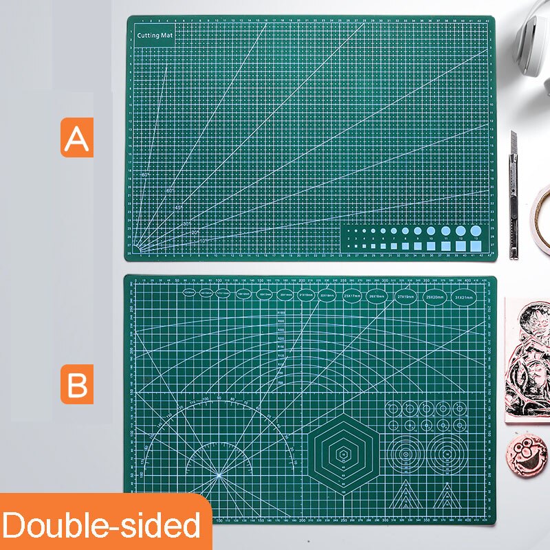 3mm A2 PVC Schneiden Matte Schneiden Pad Patchwork Doppel Gedruckt Self Healing Schneiden Matte Handwerk Quilten Scrapbooking Bord 45X60CM