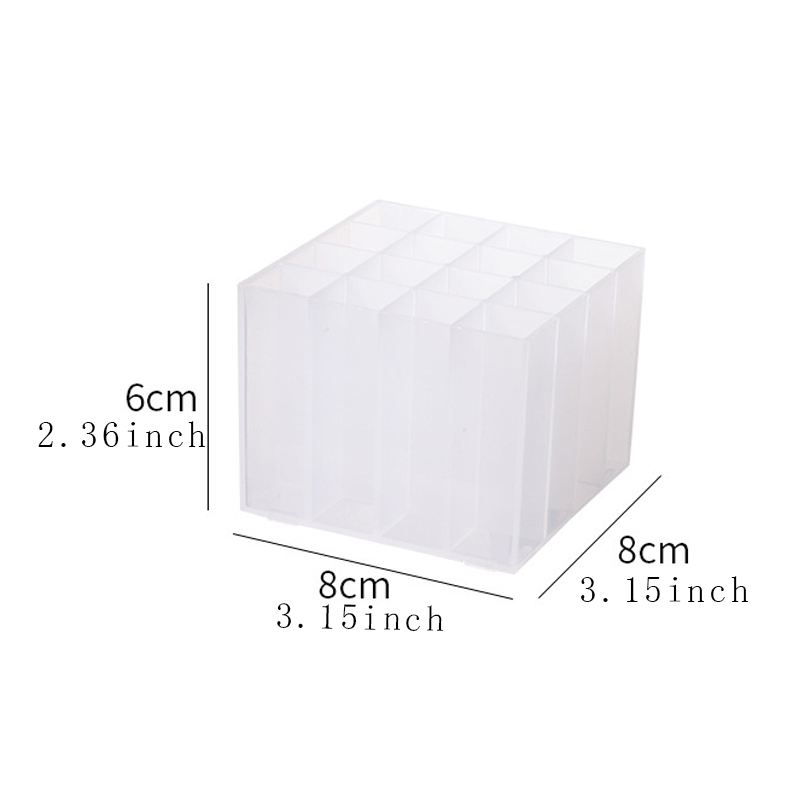 1pc Transparent Plastic Pen Holder for Desk Office Pencil Organizer